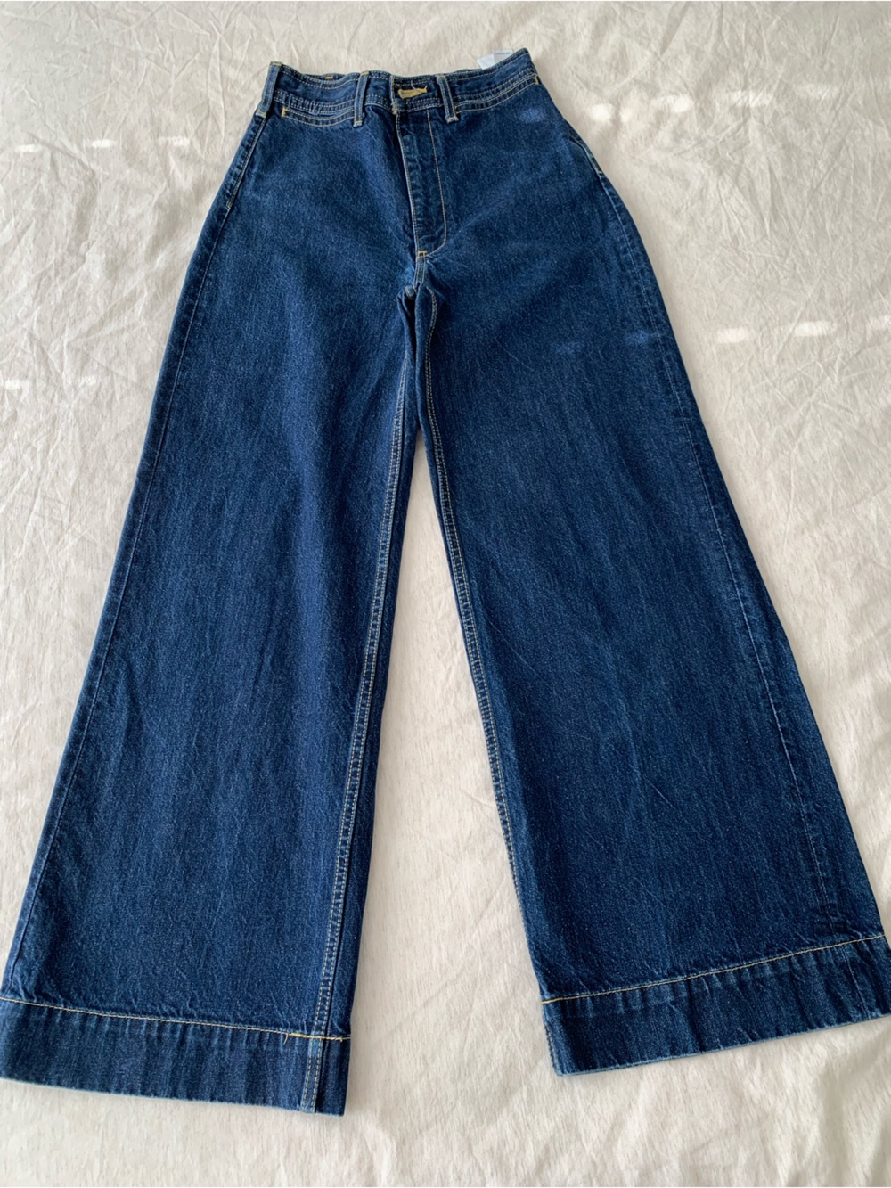Moussy Azul Jeans High-Rise Wide Leg women’s  Jeans - Dark blue size M - Picture 2 of 10